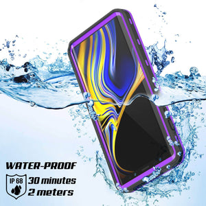 PunkCase Galaxy Note 9 Waterproof Case, [KickStud Series] Armor Cover [Purple] (Color in image: White)