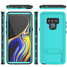 Cargar imagen en el visor de la galería, PunkCase Galaxy Note 9 Waterproof Case, [KickStud Series] Armor Cover [Teal] (Color in image: Light Green)
