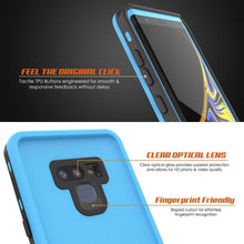 Cargar imagen en el visor de la galería, PunkCase Galaxy Note 9 Waterproof Case, [KickStud Series] Armor Cover [Light-Blue] (Color in image: Black)
