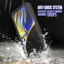 Cargar imagen en el visor de la galería, PunkCase Galaxy Note 9 Waterproof Case, [KickStud Series] Armor Cover [Black] (Color in image: Teal)
