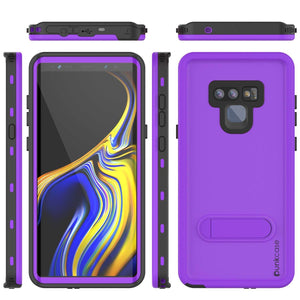 PunkCase Galaxy Note 9 Waterproof Case, [KickStud Series] Armor Cover [Purple] (Color in image: Red)