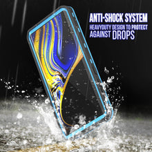 Cargar imagen en el visor de la galería, PunkCase Galaxy Note 9 Waterproof Case, [KickStud Series] Armor Cover [Light-Blue] (Color in image: White)
