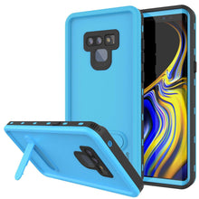 Cargar imagen en el visor de la galería, PunkCase Galaxy Note 9 Waterproof Case, [KickStud Series] Armor Cover [Light-Blue] (Color in image: Light Blue)

