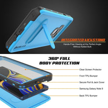 Cargar imagen en el visor de la galería, PunkCase Galaxy Note 9 Waterproof Case, [KickStud Series] Armor Cover [Light-Blue] (Color in image: Pink)
