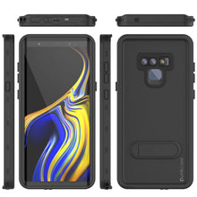 Cargar imagen en el visor de la galería, PunkCase Galaxy Note 9 Waterproof Case, [KickStud Series] Armor Cover [Black] (Color in image: Red)

