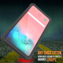 Cargar imagen en el visor de la galería, PunkCase Galaxy S10 Plus Case, [Spartan Series] Clear Rugged Heavy Duty Cover W/Built in Screen Protector [Black] (Color in image: light blue)
