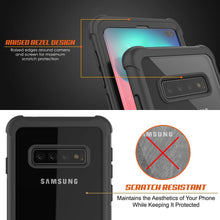 Cargar imagen en el visor de la galería, PunkCase Galaxy S10 Plus Case, [Spartan Series] Clear Rugged Heavy Duty Cover W/Built in Screen Protector [Black] (Color in image: pink)
