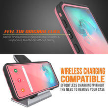Cargar imagen en el visor de la galería, Galaxy S10+ Plus Waterproof Case, Punkcase [KickStud Series] Armor Cover [Pink] (Color in image: Teal)
