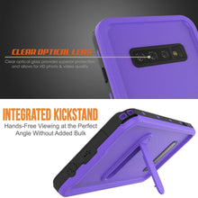Cargar imagen en el visor de la galería, Galaxy S10+ Plus Waterproof Case, Punkcase [KickStud Series] Armor Cover [Purple] (Color in image: Teal)
