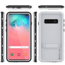 Load image into Gallery viewer, Galaxy S10+ Plus Waterproof Case, Punkcase [KickStud Series] Armor Cover [White] (Color in image: Light Green)
