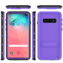 Cargar imagen en el visor de la galería, Galaxy S10+ Plus Waterproof Case, Punkcase [KickStud Series] Armor Cover [Purple] (Color in image: Light Green)
