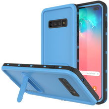 Load image into Gallery viewer, Galaxy S10+ Plus Waterproof Case, Punkcase [KickStud Series] Armor Cover [Light Blue] (Color in image: Light Blue)
