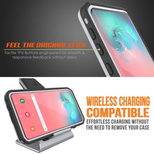 Load image into Gallery viewer, Galaxy S10+ Plus Waterproof Case, Punkcase [KickStud Series] Armor Cover [White] (Color in image: Light Blue)
