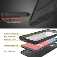 Load image into Gallery viewer, Galaxy S10+ Plus Waterproof Case, Punkcase [KickStud Series] Armor Cover [Black] (Color in image: Pink)
