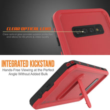 Load image into Gallery viewer, Galaxy S10 Waterproof Case, Punkcase [KickStud Series] Armor Cover [Red] (Color in image: Pink)
