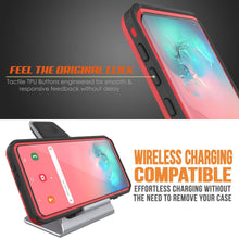 Load image into Gallery viewer, Galaxy S10 Waterproof Case, Punkcase [KickStud Series] Armor Cover [Red] (Color in image: Light Blue)
