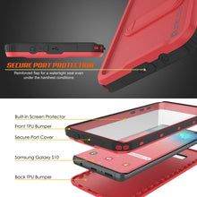 Load image into Gallery viewer, Galaxy S10 Waterproof Case, Punkcase [KickStud Series] Armor Cover [Red] (Color in image: White)
