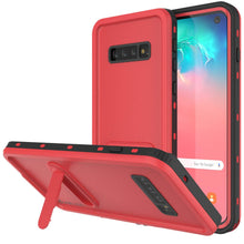 Load image into Gallery viewer, Galaxy S10 Waterproof Case, Punkcase [KickStud Series] Armor Cover [Red] (Color in image: Red)
