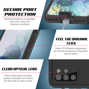 Galaxy S20+ Plus Waterproof Case, Punkcase [KickStud Series] Armor Cover [Teal] (Color in image: Light Blue)