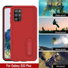 Load image into Gallery viewer, Galaxy S20+ Plus Waterproof Case, Punkcase [KickStud Series] Armor Cover [Red] (Color in image: Black)
