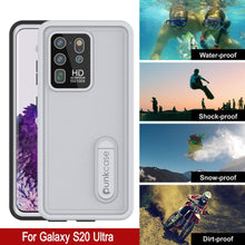 Load image into Gallery viewer, Galaxy S20 Ultra Waterproof Case, Punkcase [KickStud Series] Armor Cover [White] (Color in image: Teal)
