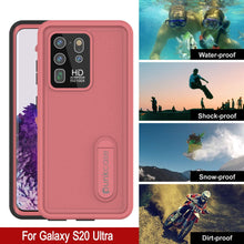 Load image into Gallery viewer, Galaxy S20 Ultra Waterproof Case, Punkcase [KickStud Series] Armor Cover [Pink] (Color in image: Light Blue)
