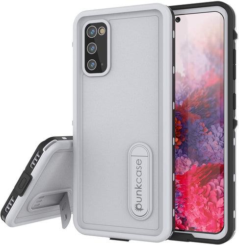 Galaxy S20 Waterproof Case, Punkcase [KickStud Series] Armor Cover [White] (Color in image: White)