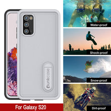 Load image into Gallery viewer, Galaxy S20 Waterproof Case, Punkcase [KickStud Series] Armor Cover [White] (Color in image: Teal)
