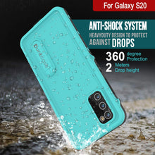 Load image into Gallery viewer, Galaxy S20 Waterproof Case, Punkcase [KickStud Series] Armor Cover [Teal] (Color in image: White)
