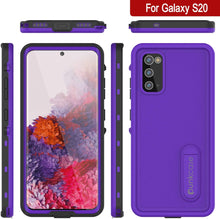 Load image into Gallery viewer, Galaxy S20 Waterproof Case, Punkcase [KickStud Series] Armor Cover [Purple] (Color in image: Black)
