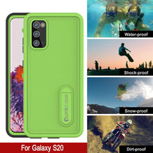 Load image into Gallery viewer, Galaxy S20 Waterproof Case, Punkcase [KickStud Series] Armor Cover [Light Green] (Color in image: Black)
