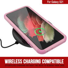 Cargar imagen en el visor de la galería, Punkcase for Galaxy S21 5G Belt Clip Multilayer Holster Case [Patron Series] [Pink] 
