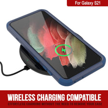 Cargar imagen en el visor de la galería, Punkcase for Galaxy S21 5G Belt Clip Multilayer Holster Case [Patron Series] [Navy] 
