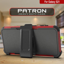 Cargar imagen en el visor de la galería, Punkcase for Galaxy S21 5G Belt Clip Multilayer Holster Case [Patron Series] [Red-Black] (Color in image: Mint-Pink)
