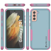 Cargar imagen en el visor de la galería, Punkcase for Galaxy S21 5G Belt Clip Multilayer Holster Case [Patron Series] [Mint-Pink] (Color in image: Navy)
