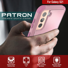 Cargar imagen en el visor de la galería, Punkcase for Galaxy S21 5G Belt Clip Multilayer Holster Case [Patron Series] [Pink] (Color in image: Red-Black)
