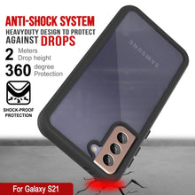 Cargar imagen en el visor de la galería, PunkCase Galaxy S21 Case, [Spartan Series] Clear Rugged Heavy Duty Cover W/Built in Screen Protector [Black] (Color in image: white)
