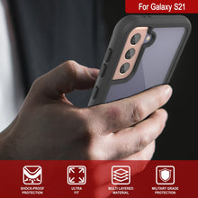 Cargar imagen en el visor de la galería, PunkCase Galaxy S21 Case, [Spartan Series] Clear Rugged Heavy Duty Cover W/Built in Screen Protector [Black] (Color in image: teal)
