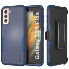 Cargar imagen en el visor de la galería, Punkcase for Galaxy S21+ Plus 5G Belt Clip Multilayer Holster Case [Patron Series] [Navy] (Color in image: Navy)
