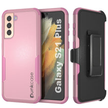 Cargar imagen en el visor de la galería, Punkcase for Galaxy S21+ Plus 5G Belt Clip Multilayer Holster Case [Patron Series] [Pink] (Color in image: Pink)
