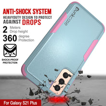 Cargar imagen en el visor de la galería, Punkcase for Galaxy S21+ Plus 5G Belt Clip Multilayer Holster Case [Patron Series] [Mint-Pink] (Color in image: Mint)
