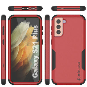 Punkcase for Galaxy S21+ Plus 5G Belt Clip Multilayer Holster Case [Patron Series] [Red-Black] (Color in image: Mint)