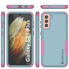 Cargar imagen en el visor de la galería, Punkcase for Galaxy S21+ Plus 5G Belt Clip Multilayer Holster Case [Patron Series] [Mint-Pink] (Color in image: Navy)
