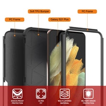 Cargar imagen en el visor de la galería, Punkcase for Galaxy S21+ Plus 5G Belt Clip Multilayer Holster Case [Patron Series] [Black] (Color in image: Mint)
