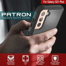 Cargar imagen en el visor de la galería, Punkcase for Galaxy S21+ Plus 5G Belt Clip Multilayer Holster Case [Patron Series] [Black] (Color in image: Red-Black)
