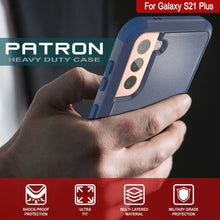 Cargar imagen en el visor de la galería, Punkcase for Galaxy S21+ Plus 5G Belt Clip Multilayer Holster Case [Patron Series] [Navy] (Color in image: Red-Black)

