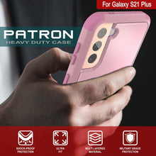 Cargar imagen en el visor de la galería, Punkcase for Galaxy S21+ Plus 5G Belt Clip Multilayer Holster Case [Patron Series] [Pink] (Color in image: Red-Black)
