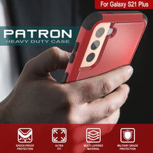 Cargar imagen en el visor de la galería, Punkcase for Galaxy S21+ Plus 5G Belt Clip Multilayer Holster Case [Patron Series] [Red-Black] (Color in image: Black)

