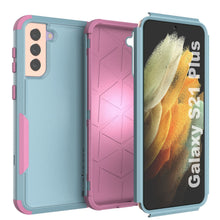 Cargar imagen en el visor de la galería, Punkcase for Galaxy S21+ Plus 5G Belt Clip Multilayer Holster Case [Patron Series] [Mint-Pink] 
