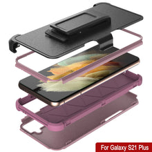 Cargar imagen en el visor de la galería, Punkcase for Galaxy S21+ Plus 5G Belt Clip Multilayer Holster Case [Patron Series] [Pink] 
